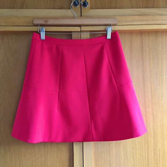 ⚡️SALE⚡️ J. Crew Pink Fluted Circle Skirt Crepe 2 - Picture 2 of 6